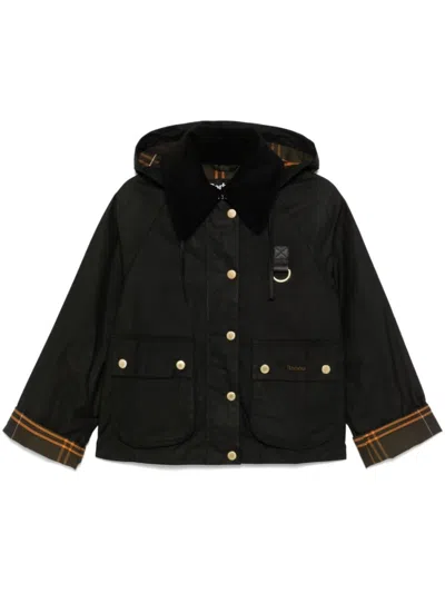 BARBOUR BLACK REIGHTON WAX COTTON JACKET