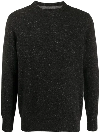 BARBOUR BLACK SILK-WOOL BLEND JUMPER