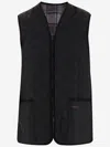 Barbour Black Solid Vest In Black