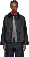 Barbour Black Transport Waxed Jacket In Black