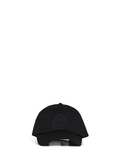 Barbour Black Waxed Cotton Baseball Cap
