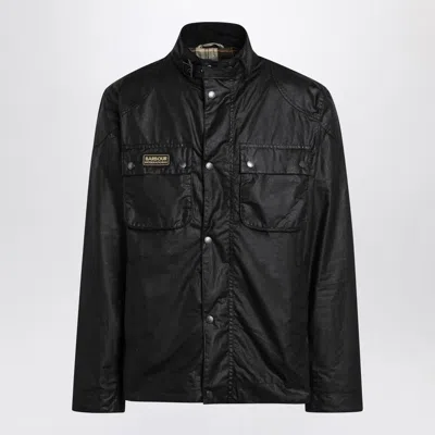 Barbour Black Waxed International Jacket