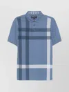 Barbour Blaine Check Pattern Polo Collar T-shirt In Blue