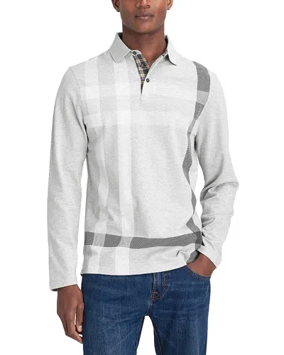 Barbour Blaine Tailored Long Sleeve Polo Shirt In Grey Marl