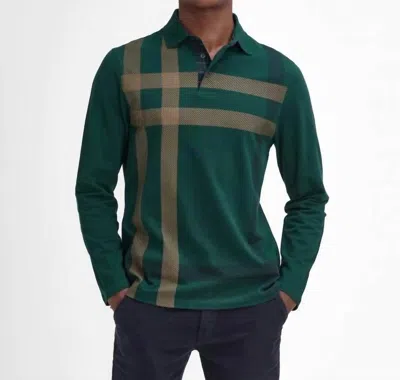 Barbour Blaine Long Sleeve Polo In Seaweed In Green