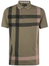 Barbour Blaine Tartan Mens Tailored Polo In Dusty Green