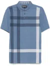 Barbour Blue Check Pattern Polo In Blue