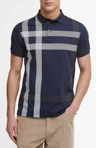 Barbour Blaine Tartan Polo In Blue