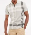 Barbour Blaine Plaid Print Polo Shirt In Grey