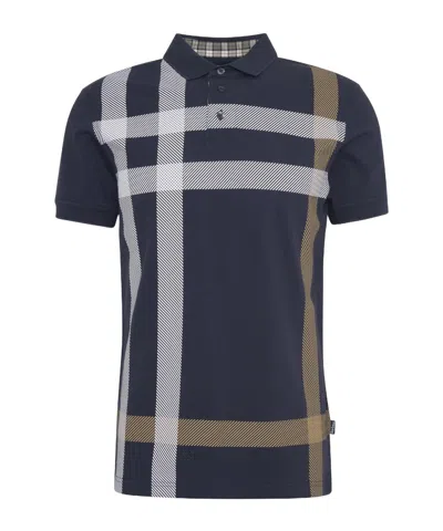Barbour Blaine Tartan Short-sleeved Polo Shirt In Black
