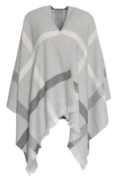 Barbour Blair Windowpane Poncho In Gray