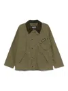 Barbour Ivy Green Jacket With Press-stud Fastening