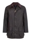 Barbour Brown Button-up Coat With Corduroy Collar In Brown