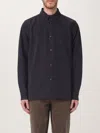Barbour Oversize Cotton Shirt Long Sleeves In Blue