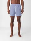 Barbour Checkered Polyester Boxer Swim Trunks In Blue