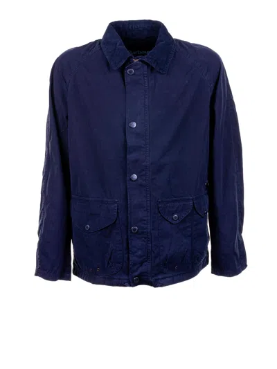 BARBOUR BARBOUR BLUE BUTTON DOWN COLLAR JACKET