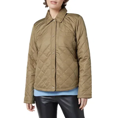 Barbour Blue Caps Quilt Jacket In Dusky Green In Yellow