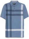 Barbour Blaine Check Pattern Polo Collar T-shirt In Blue