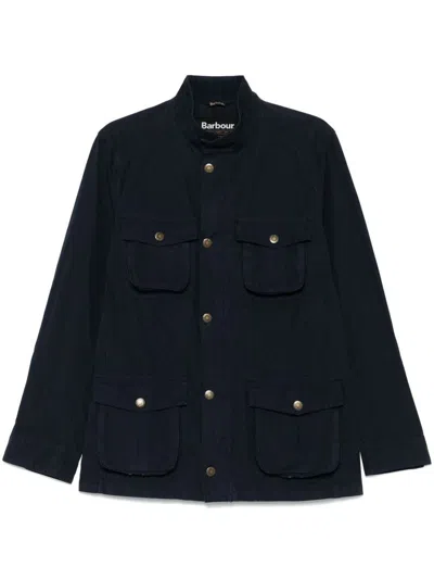 Barbour Blue Cotton Corbridge Jacket With Pockets