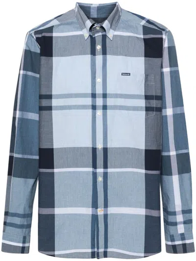 BARBOUR MEN BLUE HARRIS TAILORED SHIRT, XL LUXURY SHIRTS FOR MEN DARVEYS