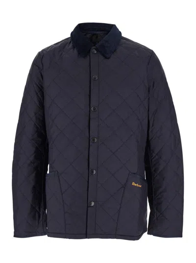 BARBOUR MEN BLUE HERITAGE LIDDESDALE JACKET, XXL LUXURY JACKETS FOR MEN DARVEYS