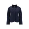 Barbour Blue Polyester Coat In Blue