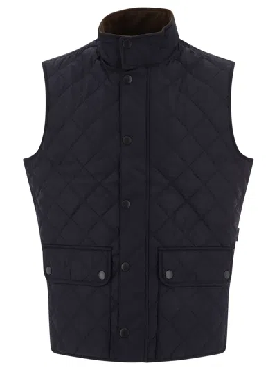 Barbour Blue Polyester Jacket In Black