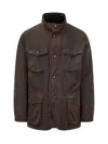 Barbour Blue Quilted Vest With Zipper Fastening And Front Pockets. In Brown