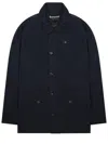 Barbour Blue Solid Shirt Collar Jacket In Blue