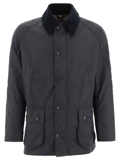 Barbour Blue Waxed Jacket For Men