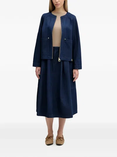Barbour Boat-neck Top In Blue