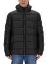 Barbour Quilted Hooded Jacket Side Pockets In Black