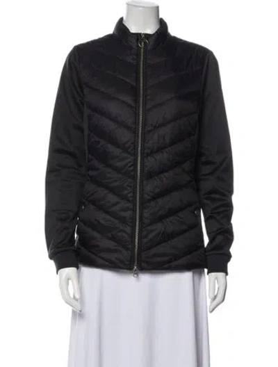 Pre-owned Barbour Bomber Jacket In Black