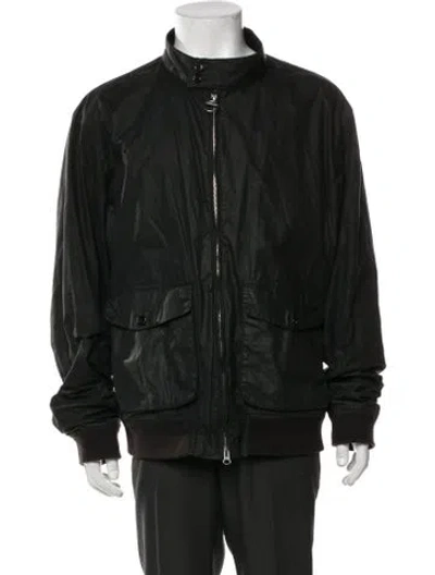 Pre-owned Barbour Bomber Jacket In Black
