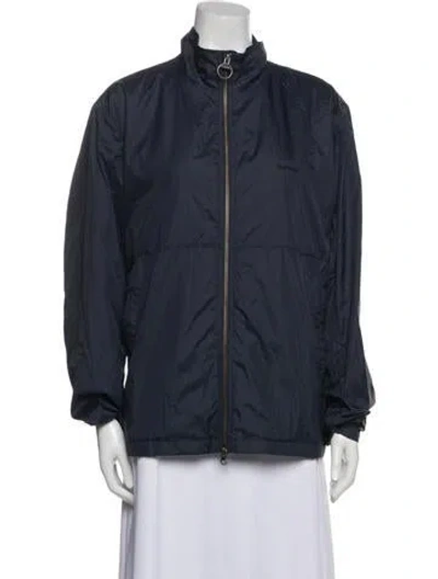 Pre-owned Barbour Bomber Jacket In Blue
