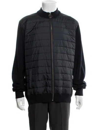 Pre-owned Barbour Bomber Jacket In Blue