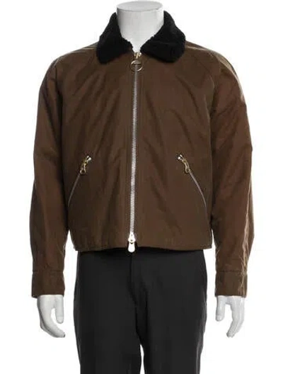 Pre-owned Barbour Bomber Jacket In Brown