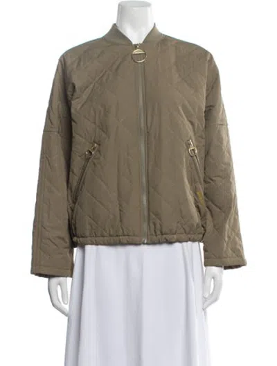 Pre-owned Barbour Bomber Jacket In Green