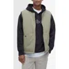 Barbour Bomber Zip Vest In Bleached Olive