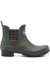 Barbour Kingham Tartan-check Rain Boots In Green