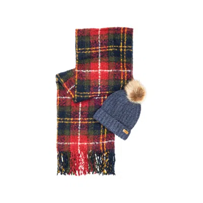 Barbour Bordeaux Polyester Scarf In Red