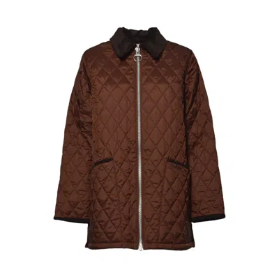 Barbour Bordeaux Quilted Nylon Alexa Jacket In Brown