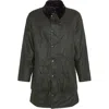 Barbour Corduroy-collar Coat In Green