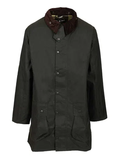 Barbour Border Wax Jacket Jackets Green In Black