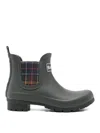 Barbour Kingham Tartan-check Rain Boots In Green