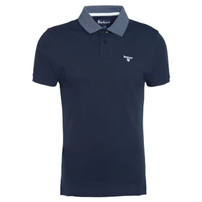 Barbour Bothain Polo Shirt Navy In Gray