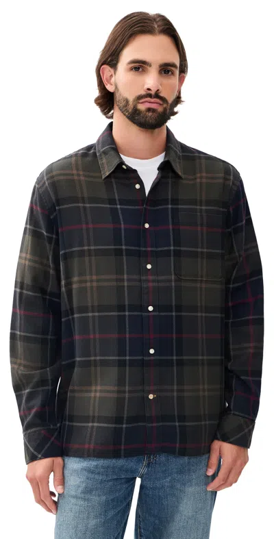Barbour Bourne Relaxed Tartan Button Down Shirt Shadow Classic Tartan In Multi