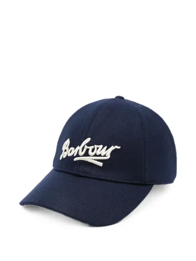 Barbour Bowery Logo-embroidered Cap In Blue