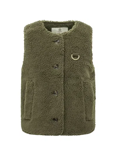 Barbour Bowes Fleece Gilet In Green