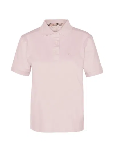 Barbour Bowford Logo-embroidered Polo Shirt In Pink